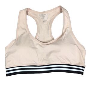 NWT BCBG generation racer back stretch‎ rose smoke Padded sports bra